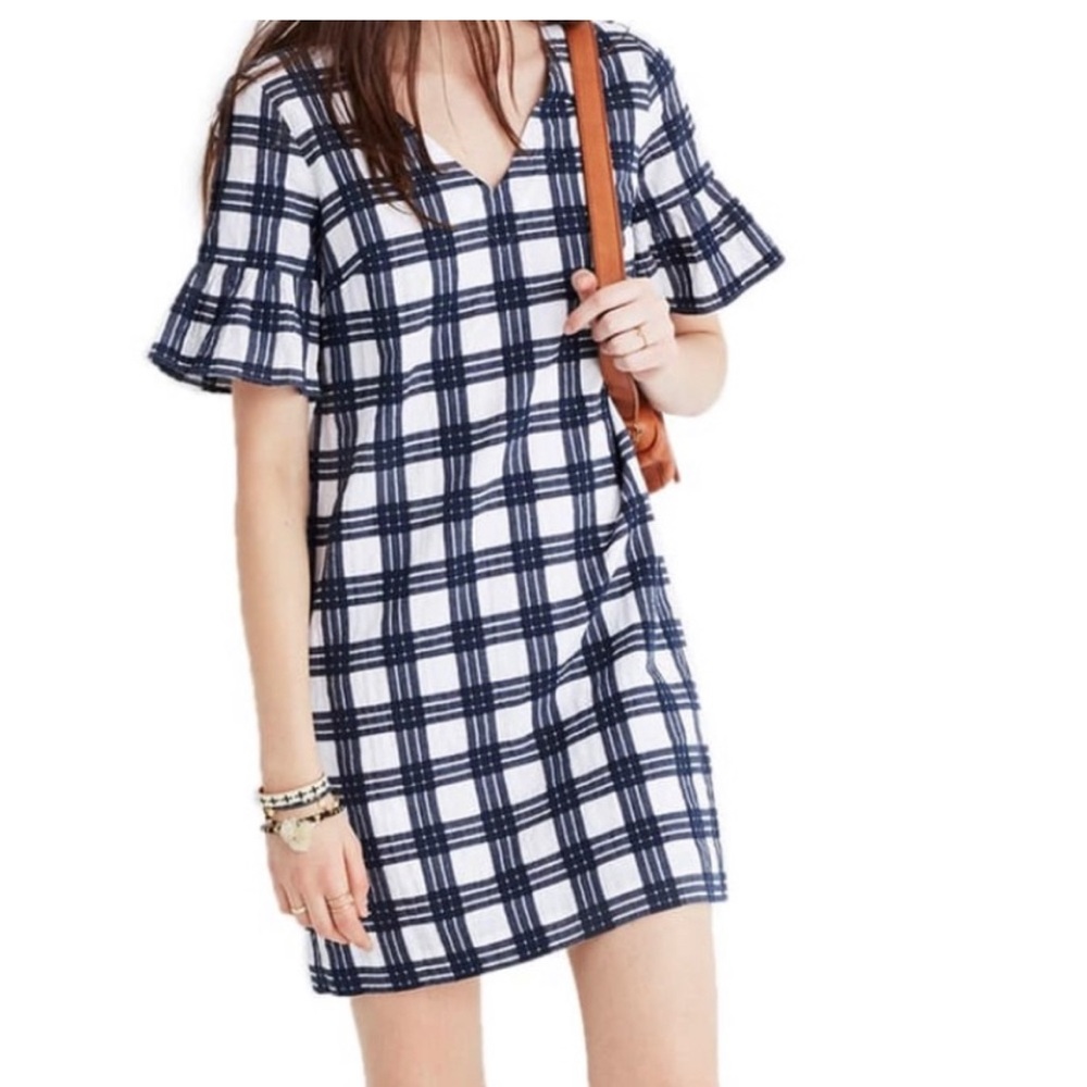 Madewell Plaid Printed Dress